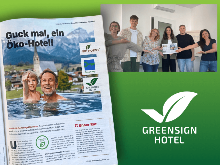 GreenSign Hotel Stiftung Warentest